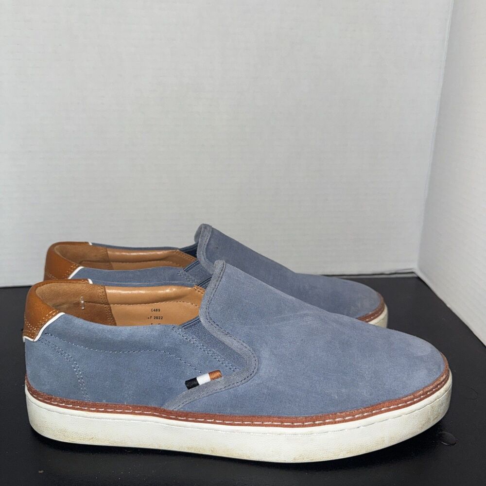 Allen Edmonds Alpha Loafers Sneakers Mens Size 7.5 Blue Suede Casual Slip On
